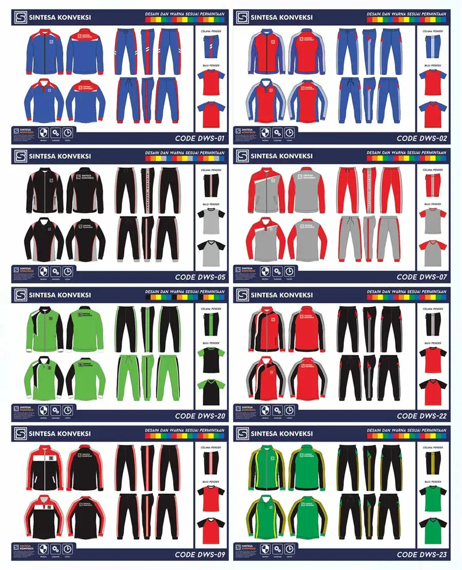 Desain Setelan Training 